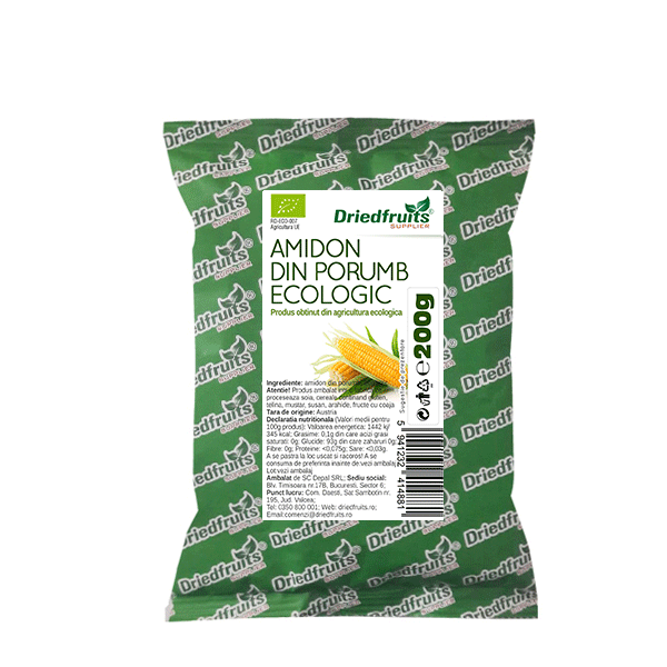 Amidon din porumb BIO Driedfruits – 200 g Dried Fruits Produse Naturale pentru Patiserii, Cofetarii & Brutarii